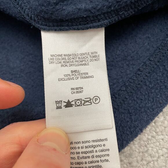 Columbia Steens Mountain Fleece Vest Mens Small Blue Black Full Zip Outdoor Hike - Picture 6 of 11